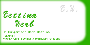 bettina werb business card